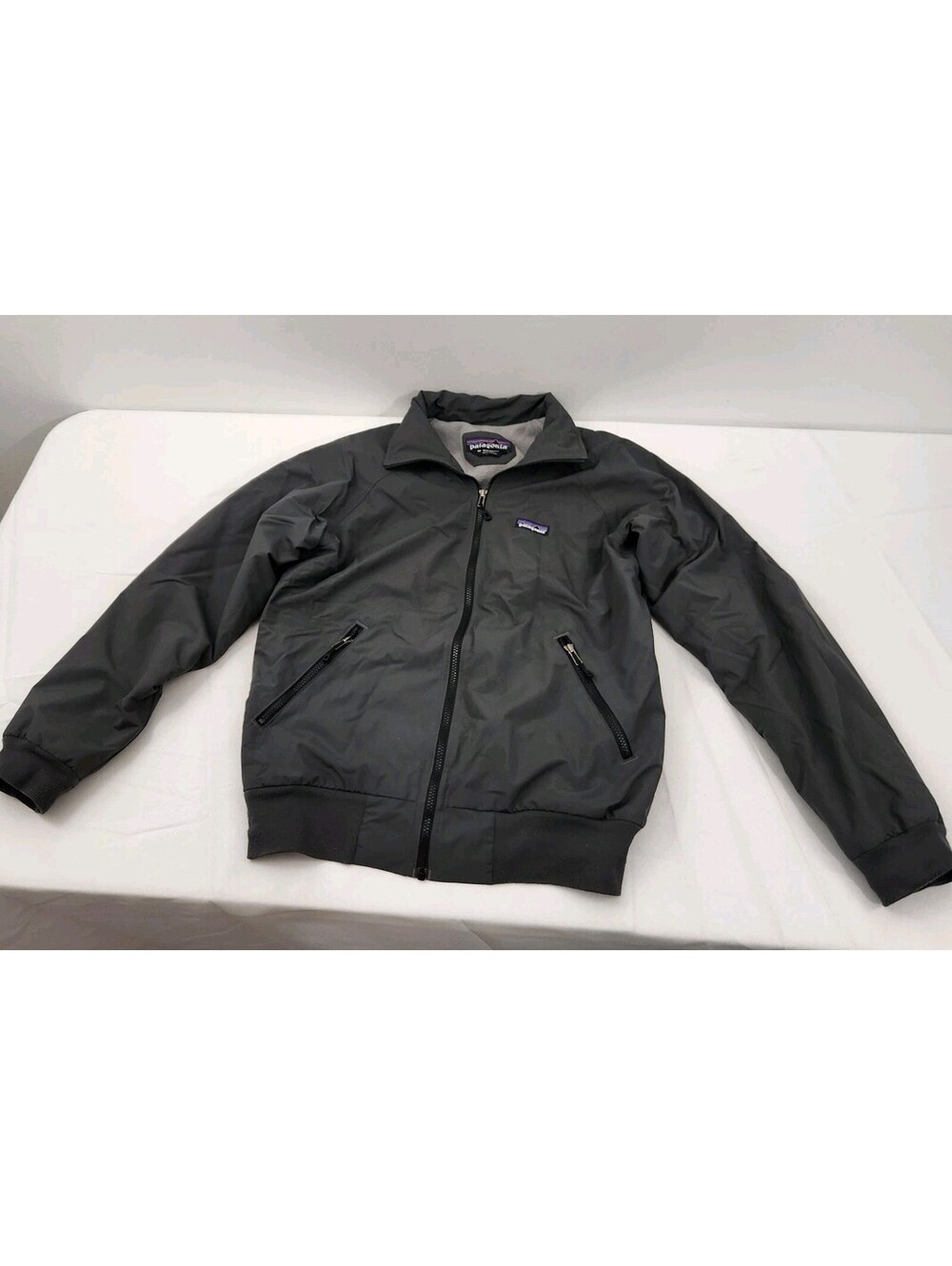 Patagonia Synchilla Fleece Shelled Bomber Jacket Coat Men's Medium Gray 28145